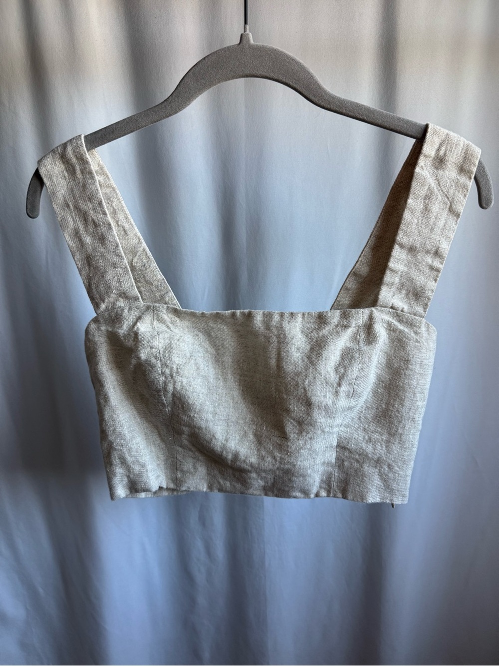 Reformation Jasmine Linen Top Natural - Size 4
